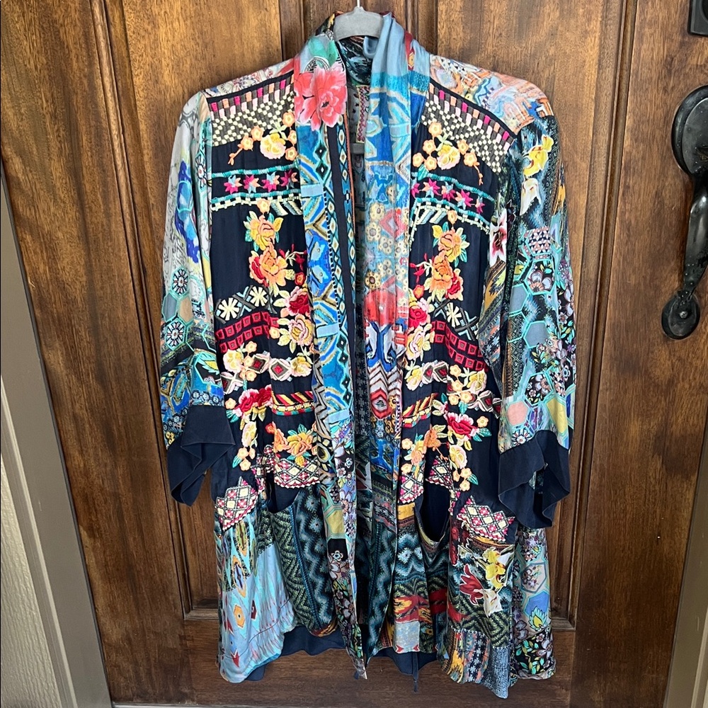 Johnny Was Multicolor Floral kimono